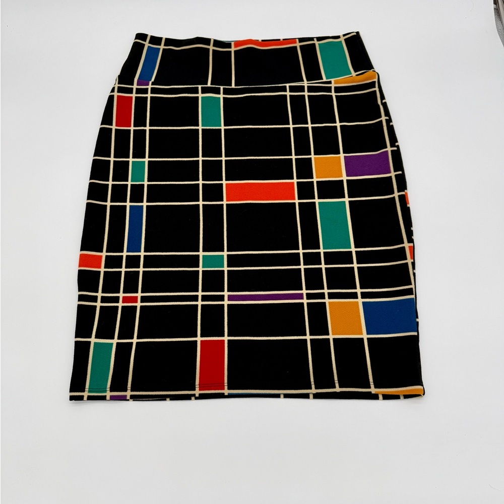 LuLaRoe Window Pane Grid Pencil Skirt Mod